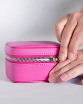 jewelry case, jewelry box, travel case, travel jewelry case, pink jewelry case, small jewelry case
